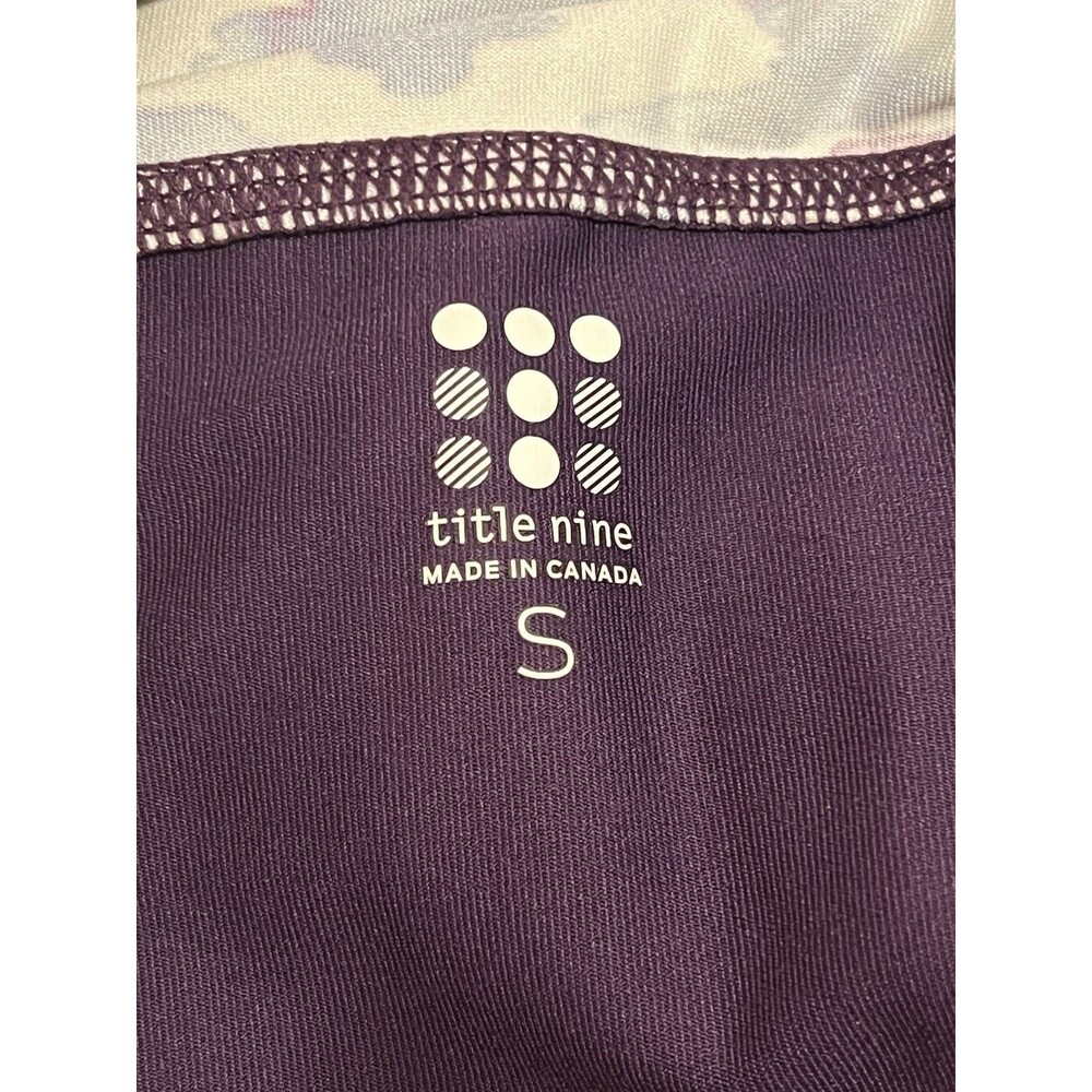 TITLE NINE Purple Wildflower Strappy Dream Dress Shelf Bra Athletic Active Small - Picture 4 of 6